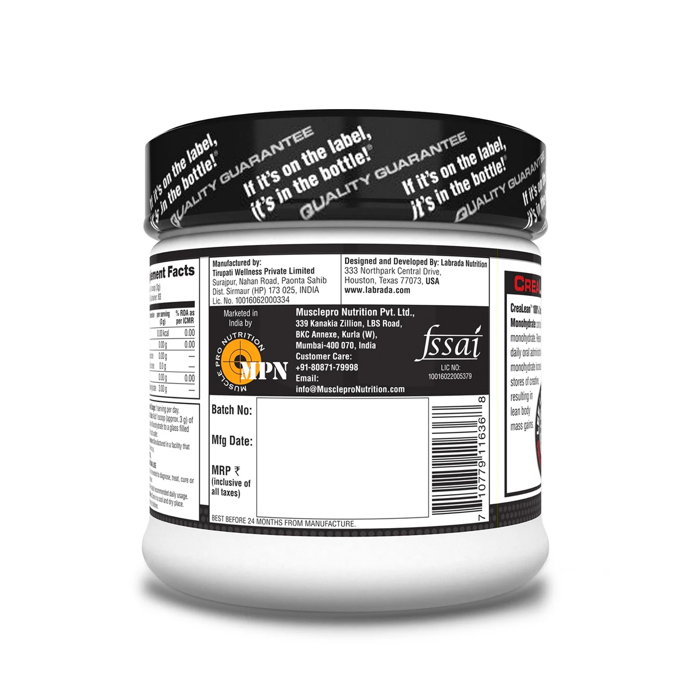 Labrada CreaLean Strength Creatine Powder - Image 6