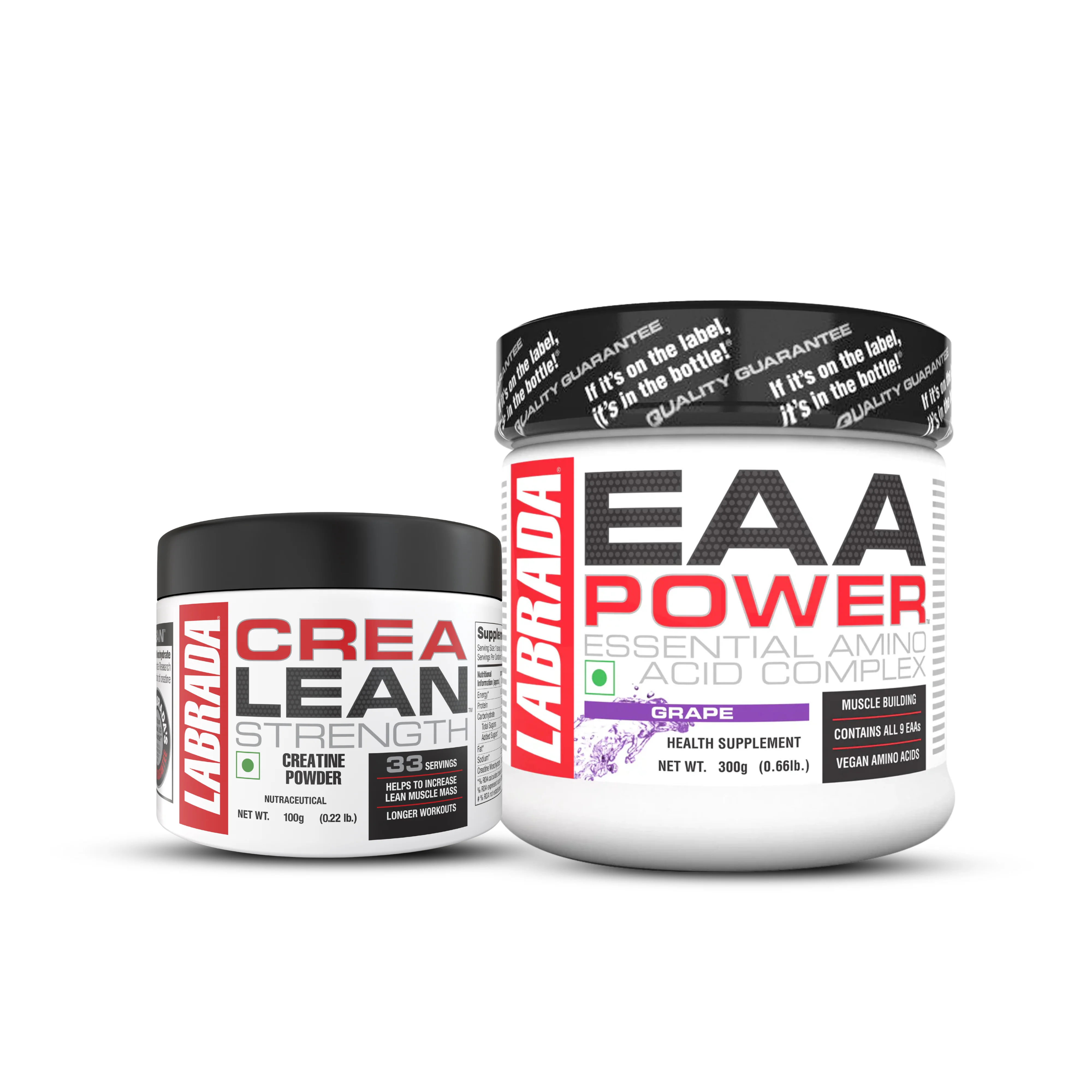 Labrada Crealean Strength Creatine 100g Powder With EAA Power Essential Amino Acid Complex 300g - Image 5