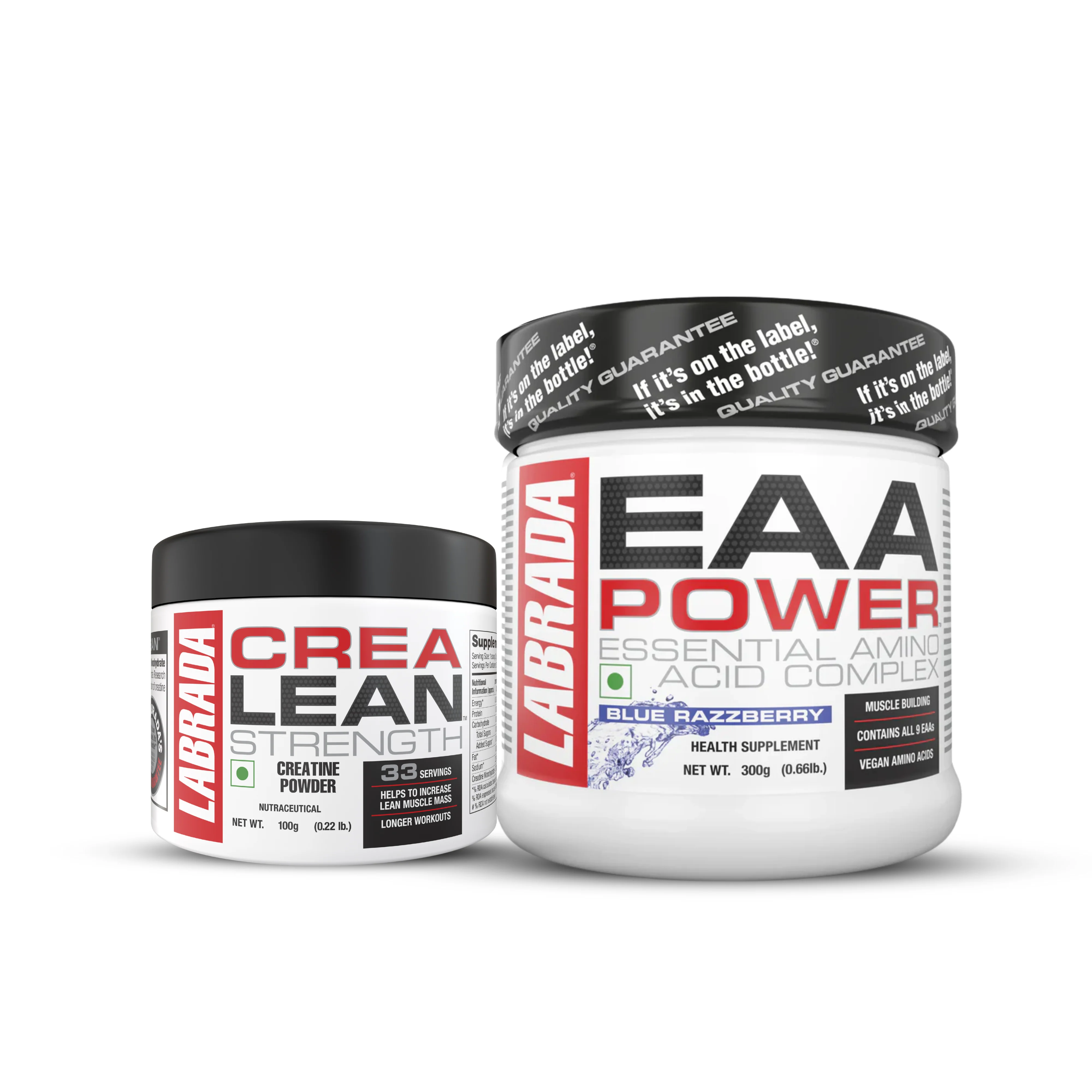 Labrada Crealean Strength Creatine 100g Powder With EAA Power Essential Amino Acid Complex 300g - Image 8