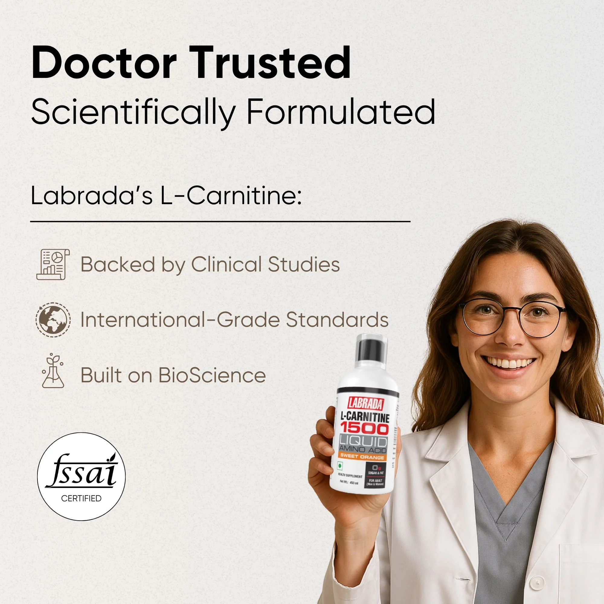 Labrada L-Carnitine 1500mg Sweet Orange 450ml - Image 8