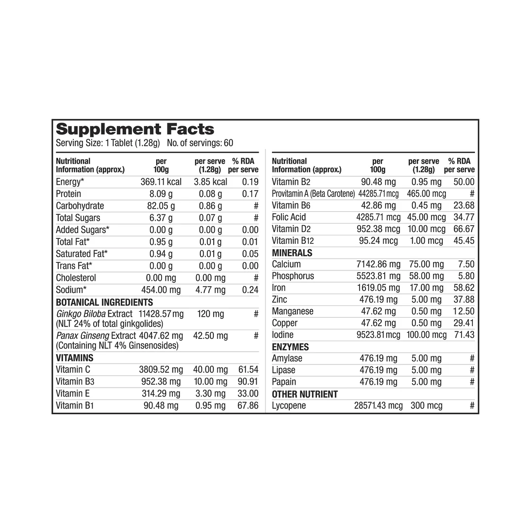 MultiVitamin – 60 Tabs - Image 5