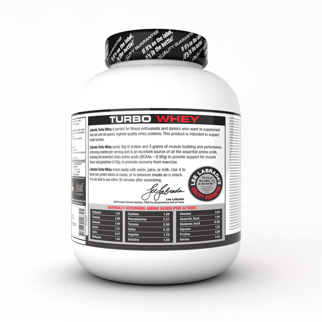 Labrada TURBO WHEY - Isolate, Concentrate, and Creatine 1.8 Kg - Image 4